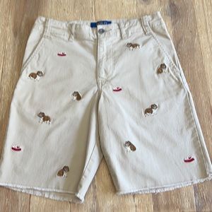 Polo beige chinos shorts bull dog print boys